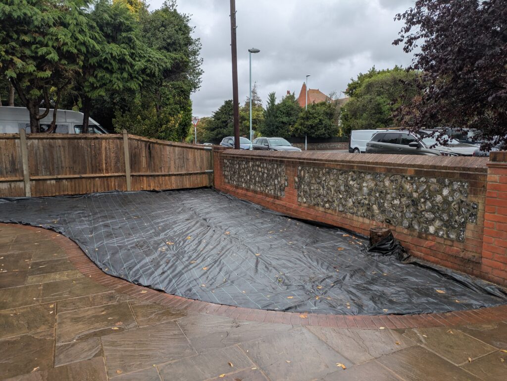 anti-weed membrane fitted in west worthing