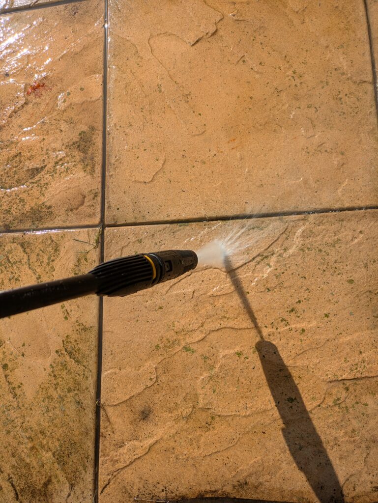 patio repointing prep in worthing