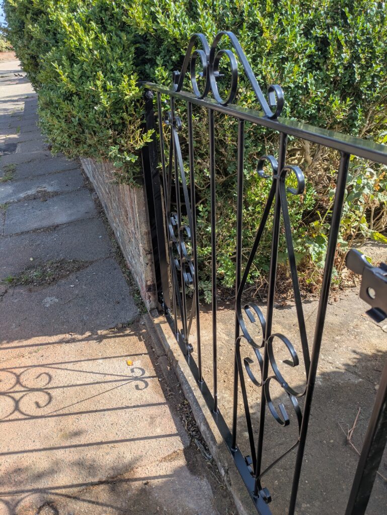 Newly installed Chelsea bow iron gate in Worthing.