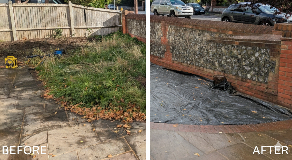 Landscaping a front garden in West Worthing