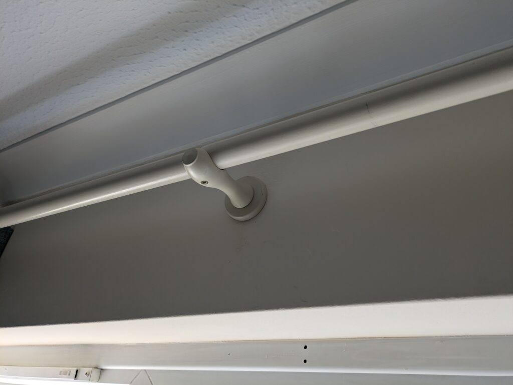 Hanging a curtain rail in Worthing, finished install with backing plates